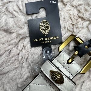 Kurt Geiger White Belt with Gold Buckle L-Xl